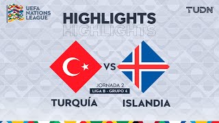 HIGHLIGHTS  Turquía vs Islandia  UEFA Nations League 2024  TUDN [upl. by Eladnor]