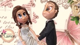 1 Parte Como hacer una pareja de novios con gomaeva  Foamy Creaciones Mamen [upl. by Nalro]