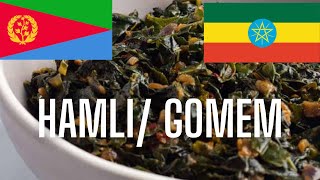 HOW TO MAKE A EASY QUICK amp DELICIOUS HAMLI GOMEN  VEGAN ERITREAN amp ETHIOPIAN RECIPE ሃምሊ  ጎመን [upl. by Norrie]