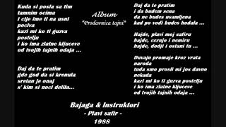 Bajaga amp Instruktori  Plavi safir lyrics [upl. by Girish]