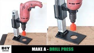 How To Make A Drill Press  Homemade Drill Guide  DIY [upl. by Gnoz543]