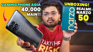 Realme Narzo 50 Unboxing  Finally Gaming Phone Agia Pakistan [upl. by Flori728]