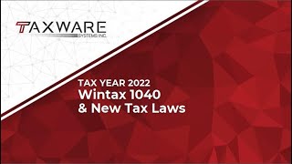 Wintax 1040 amp Review of New Laws and Efile [upl. by Kyd503]