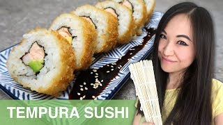 REZEPT Tempura Sushi selber machen  japanisch kochen [upl. by Burnard]