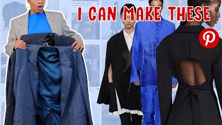 3 easy DIY blazers  Upcycle My Dream Pinterest Wardrobe [upl. by Shippee]