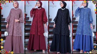 model gamis brokat terbaru 2025 abaya muslimah spesial lebaran trend busana viral 20242025 terbaru [upl. by Felicity]