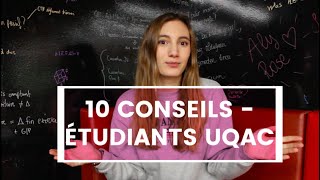 10 CONSEILS FUTURS ÉTUDIANTS UQAC  CHICOUTIMI [upl. by Oona]