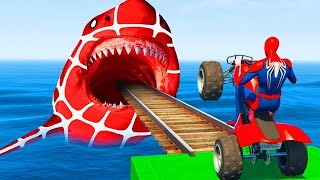 GTA 5 Epic Ragdolls  Spiderman and Super Heroes Jumpsfails Euphoria Ragdolls Physics shorts [upl. by Aznecniv]