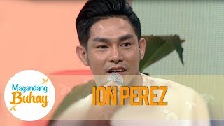 Ion Perez tries to hold back tears while giving a message to his sister  Magandang Buhay [upl. by Vinna943]