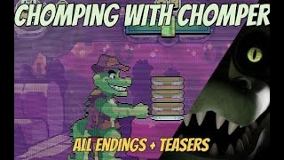 CHOMPING WITH CHOMPER  gameplay  all endings amp teasers [upl. by Odragde]