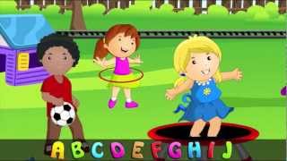 ABC Alphabet Song in HD with Lyrics  Childrens Nursery Rhymes by eFlashApps [upl. by Tiraj]