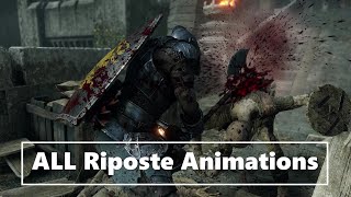 Demons Souls Remake All Riposte Animations [upl. by Tekcirc707]