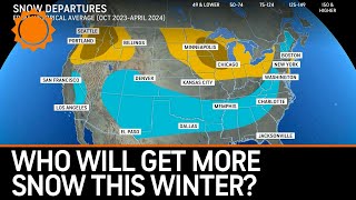 Winter Forecast 2324 Who Will Get More Snow This Winter  AccuWeather [upl. by Uzzia]