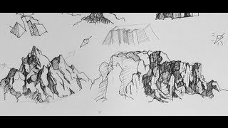 Pen amp Ink Drawing Tutorials  How to draw mountains [upl. by Nyltyak337]