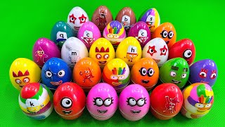 Rainbows Eggs 🌈 Cleaning Numberblocks Dinosaur Eggs with Rainbow SLIME Colorful Satisfying ASMR [upl. by Courcy]