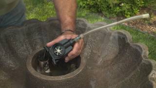 Massarellis Water Feature and Fountain Pump Service Maintenance Video [upl. by Llezom]