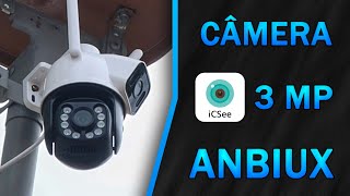 Câmera IP Com 2 Sensores de 3MP ANBIUX  iCSee ONVIF A27B [upl. by Grannie524]