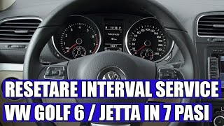 TUTORIAL resetare perioadă service VW Golf 6 Mk6 Jetta în 7 pași [upl. by Aranaj707]