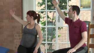 Second and Third trimester workout  Prenatal Pilates class [upl. by Imoan66]