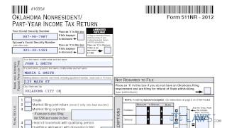 Form 511NR Oklahoma Nonresident Part Year Income Tax Return [upl. by Debbi]