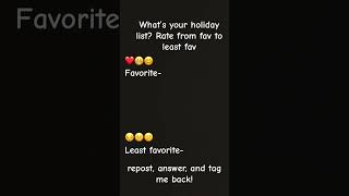 what’s your holiday list holidays fyp viralvideo [upl. by Calle]