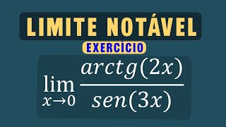 Limite Notável  Exercício [upl. by Lowrance388]