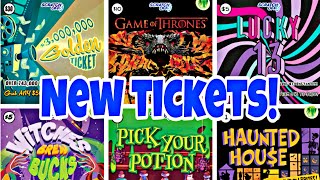 NEW PA LOTTERY HALLOWEEN amp GAME OF THRONES SCRATCH OFF TICKETS scratchers scratchofftickets [upl. by Eetnahs]