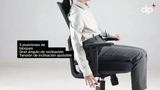 Funciones silla de oficina ergonómica Link  Decorplas [upl. by Amzaj872]