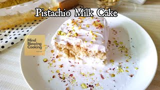 Pistachio Milk Cake  Three milk cake flavor pistachio [upl. by Doowyah]