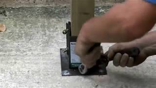 How To Install a Fence Post Onto a Concrete Base [upl. by Acimahs]