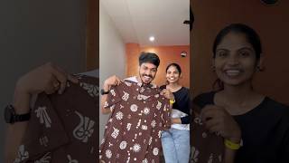 Pranking husbands with same shirt 😍 aswathyamarnath shorts [upl. by Lemmuela]