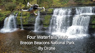 Wonderful Four Waterfall Walk Brecon Beacons National Park Drone Footage [upl. by Aitra740]