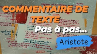 Commentaire de texte  méthodologie  Aristote  quotTraité de lâmequot  Le toucher [upl. by Atinas]