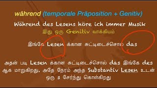 Part 29  während  பொழுது அல்லது போது temporale Präposition  Genitiv temporale Konjunktion [upl. by Delores]