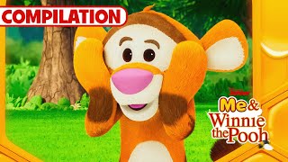 Tigger Gets His Bounces Out 🐯  Compilation  Winnie the Pooh  disneyjr [upl. by Yelram998]