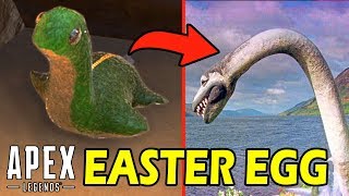 SECRET MONSTER EASTER EGG  APEX LEGENDS Dinosaur Toys Locations [upl. by Nilloc317]