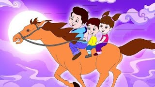 Lakdi ki kathi लकड़ी की काठी Popular Hindi Children Songs Animated Songs [upl. by Packston233]