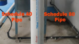 Schedule 40 vs Schedule 80 PVC Pipe  Hindi  Plumbing pipe  uPVC [upl. by Cyrus]