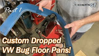 Custom Fabricated Dropped VW Floor  Seat Pans Part 1  ep7 Autodynamics Deserter GT Dune Buggy [upl. by Ahsaekal183]