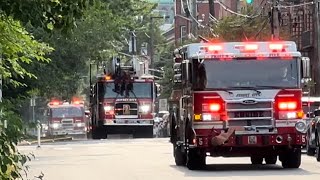 TWO FULL HOUSE RESPONSES Multiple Jersey City Fire Dept Units Respond URGENT To a Reported Fire [upl. by Aihsrop]