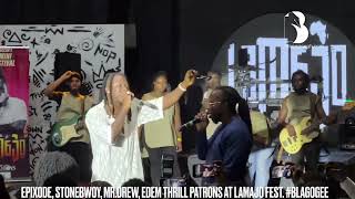 Freestyle Session With Epixode Stonebwoy Edem Mr Drew Abiana Performance At Lamajo Fest [upl. by Osy]