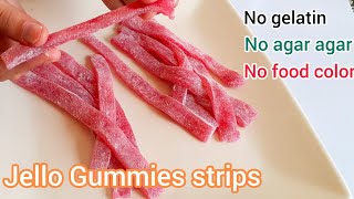 How to Make Jelly Strips like Gummies without Gelatin or Agar Agar Using 4 Simple ingredients [upl. by Llemert]