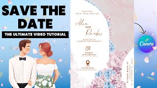 How to Create Save The Date Card  Save the Date Tutorial  Aura Alley Designs savethedatecards [upl. by Calvina671]