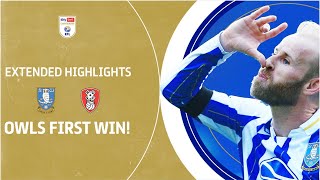 OWLS FIRST WIN  Sheffield Wednesday v Rotherham United extended highlights [upl. by Nnagem]