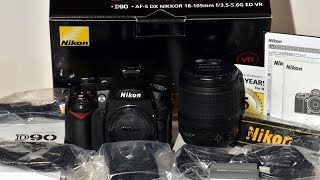 Nikon D90 VR Kit Unboxing amp Review [upl. by Oirifrop]