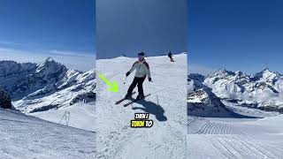 Beginner ski lesson Zermatt Switzerland [upl. by Leahcam31]