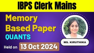 IBPS Clerk Mains 2024 Memory based Exact Questions  Asked real exam questions ibpsclerkmains2024 [upl. by Eilatan]