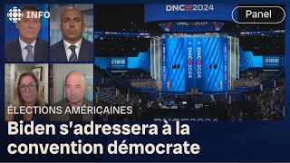 Panel américain  début de la convention démocrate à Chicago [upl. by Ymma18]