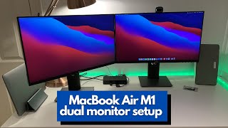 MacBook Air M1 dual monitor setup with DisplayLink  Dixon talks tech [upl. by Odoric685]