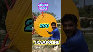 How many Cello Tape Layers to Make A Trampoline shorts trampoline [upl. by Yddur]